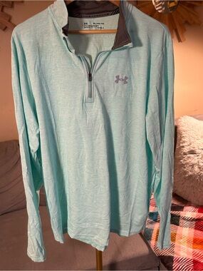 Under Armour Men's Aqua Half-Zip Performance Top